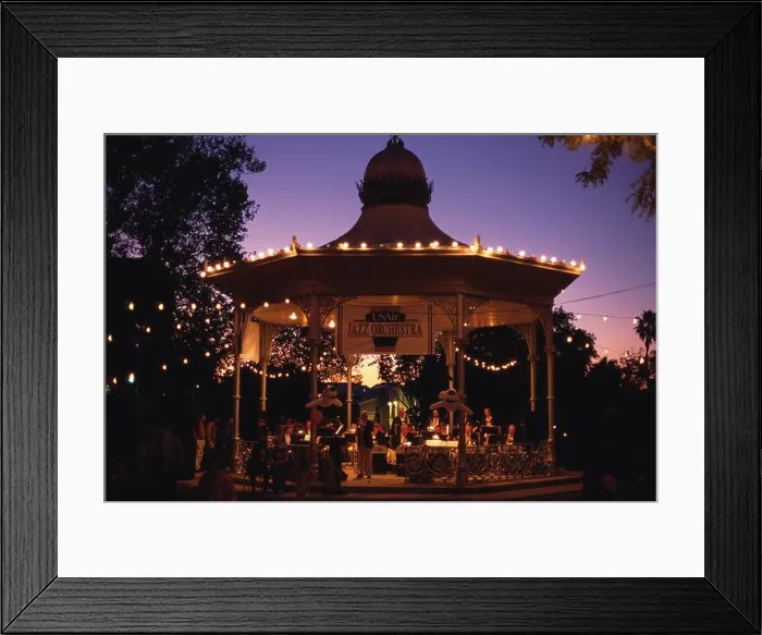 Framed Print : Concert in the Park, Bandstand, Bermuda, Nov 95 Framed Print : Concert in the Park, Bandstand, Bermuda, Nov 95