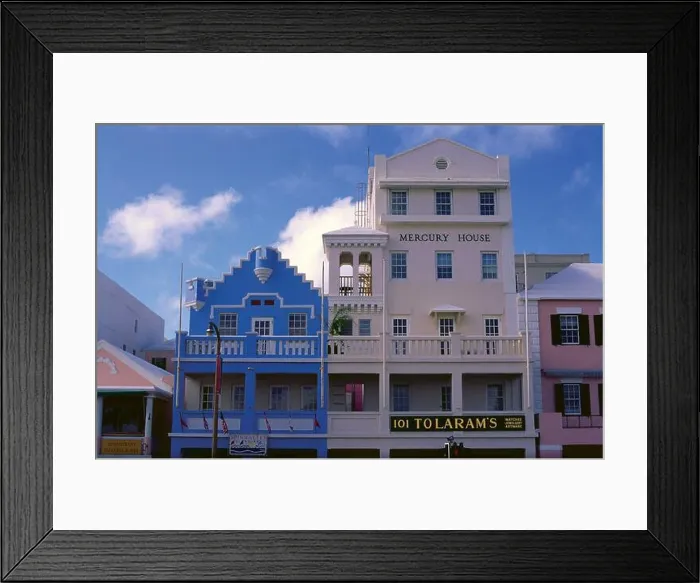 Framed Print : Front St, Hamilton, Bermuda, June 95 Framed Print : Front St, Hamilton, Bermuda, June 95