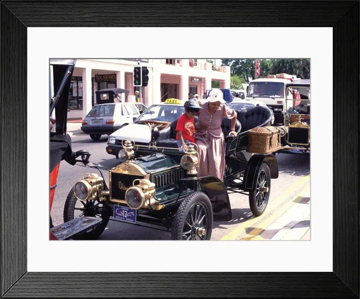 Framed Print : Vintage Car Rally, Front St, Hamilton, Bermuda, Sept 95 Framed Print : Vintage Car Rally, Front St, Hamilton, Bermuda, Sept 95