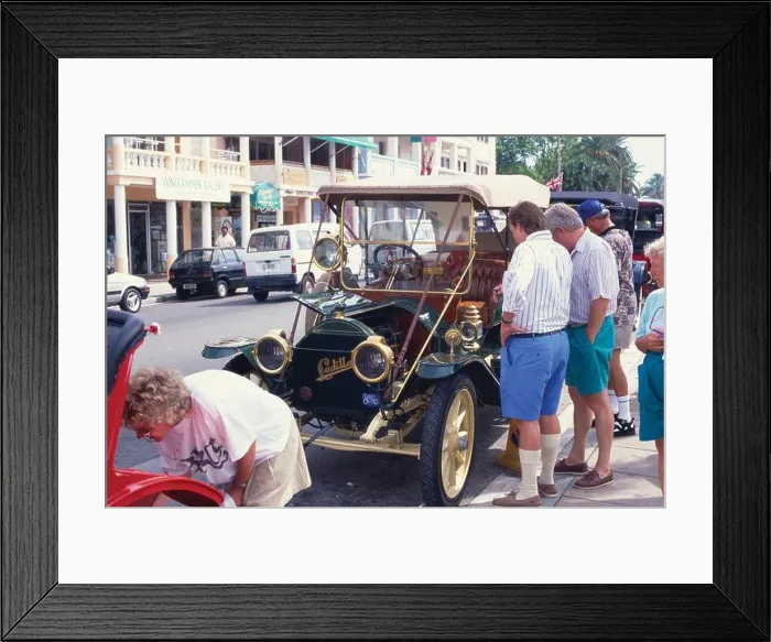 Framed Print : Vintage Cars, Front St, Hamilton, Bermuda, Sept 95 Framed Print : Vintage Cars, Front St, Hamilton, Bermuda, Sept 95