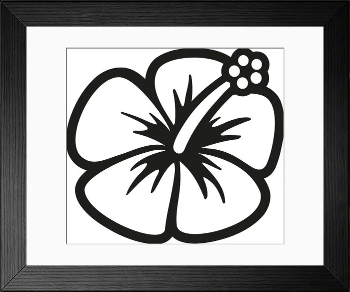 Framed Print : Hibiscus blossom outline Framed Print : Hibiscus blossom outline