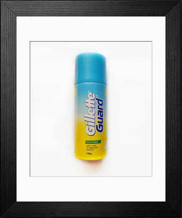 Framed Print : Gillette Guard Shaving Foam With A Hint of Neem Leaf Extracts