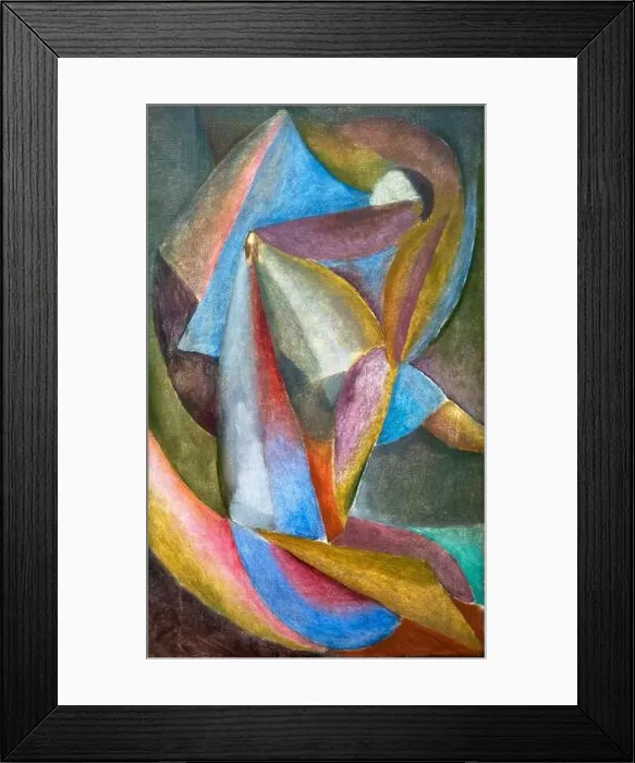 Framed Print : Vladimir Burliuk (Ukrainian avant-garde artist) - Dancer - 1910