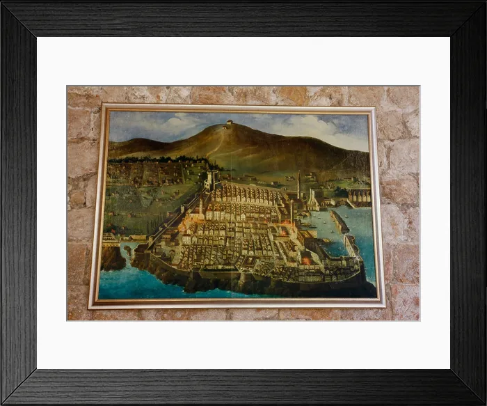 Framed Print : Old map of Dubrovnik, Croatia Framed Print : Old map of Dubrovnik, Croatia