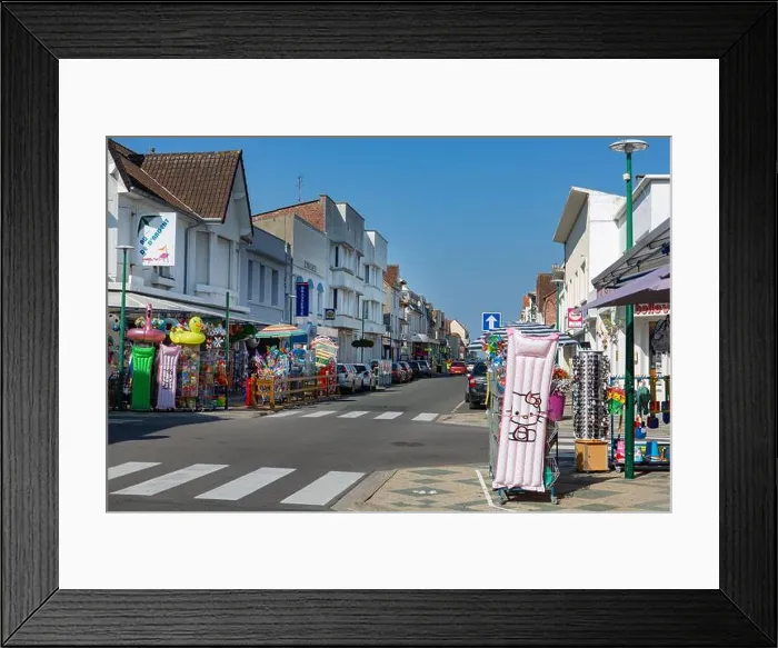 Framed Print : France, Region Hauts de France, Pas de Calais, Cote d'Opale, Merlimont Beach, avenue de la Plage Framed Print : France, Region Hauts de France, Pas de Calais, Cote d'Opale, Merlimont Beach, avenue de la Plage