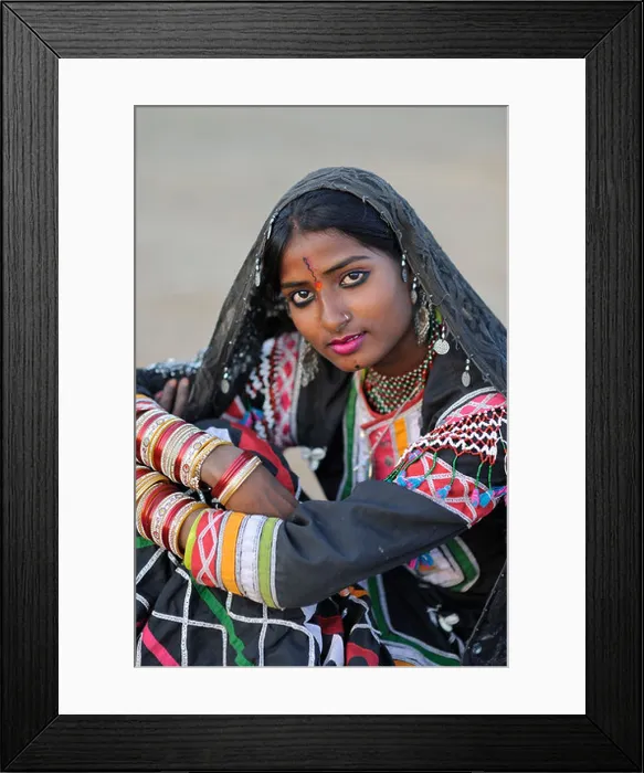 Framed Print : Indian girl in traditional dress Framed Print : Indian girl in traditional dress