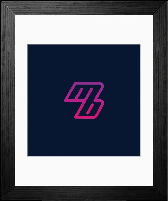 Framed Print : MB logo. Vector design MB with pink and purple gradient colors. modern line logo design concept template Framed Print : MB logo. Vector design MB with pink and purple gradient colors. modern line logo design concept template