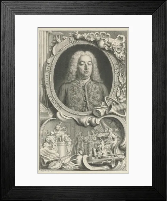 Framed Print : Portrait of George Friedrich Handel George Frideric Handel (title on object) Framed Print : Portrait of George Friedrich Handel George Frideric Handel (title on object)