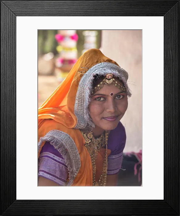 Framed Print : Traditional Gujarati portrait, India Framed Print : Traditional Gujarati portrait, India