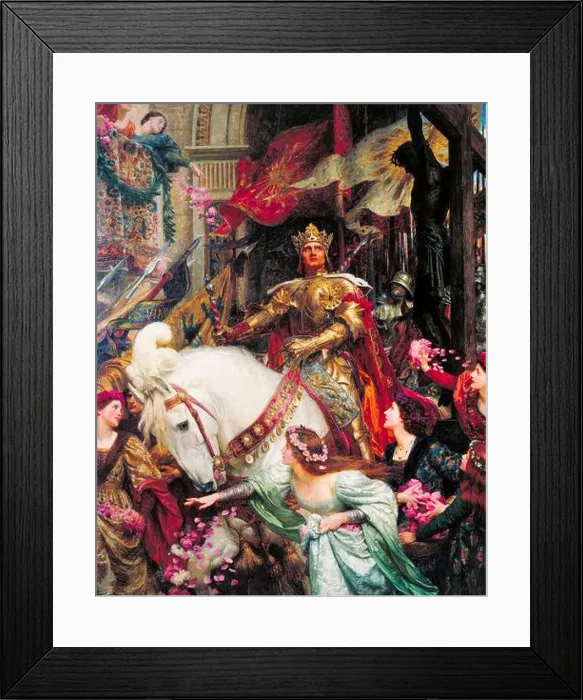 Framed Print : Frank Dicksee, The Two Crowns, painting in oil on canvas, 1900 Framed Print : Frank Dicksee, The Two Crowns, painting in oil on canvas, 1900