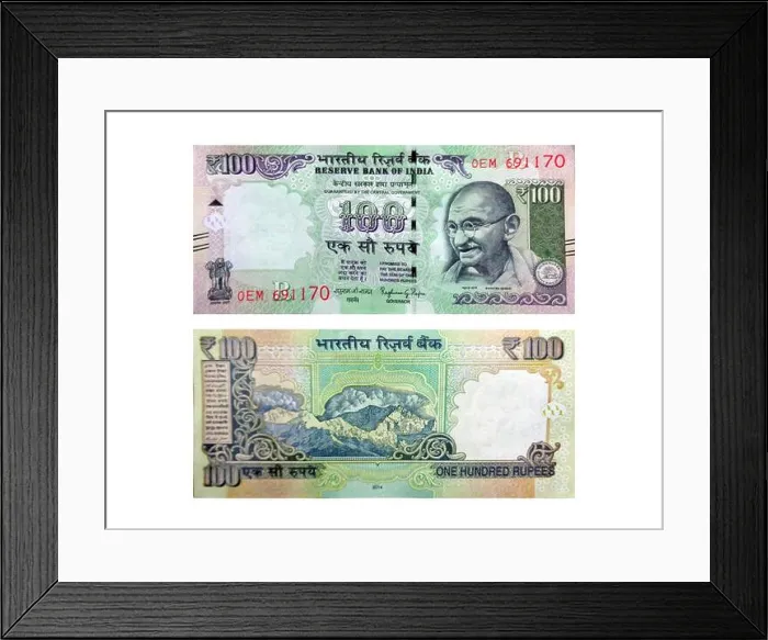 Framed Print : Indian currency of 100 rupee notes Framed Print : Indian currency of 100 rupee notes