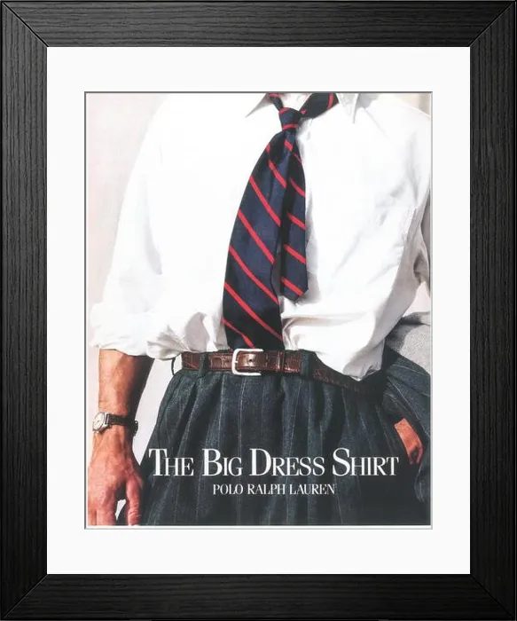 Framed Print : 1991 Ralph Lauren Polo Big Dress shirt ad Framed Print : 1991 Ralph Lauren Polo Big Dress shirt ad