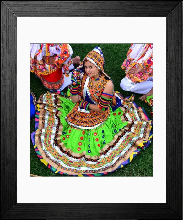 Framed Print : Indian girls practice the Garba dance steps in preparation for the Navratri festival in Ahmadabad, India on September Framed Print : Indian girls practice the Garba dance steps in preparation for the Navratri festival in Ahmadabad, India on September