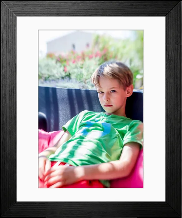 Framed Print : summer portrait of blond boy Framed Print : summer portrait of blond boy