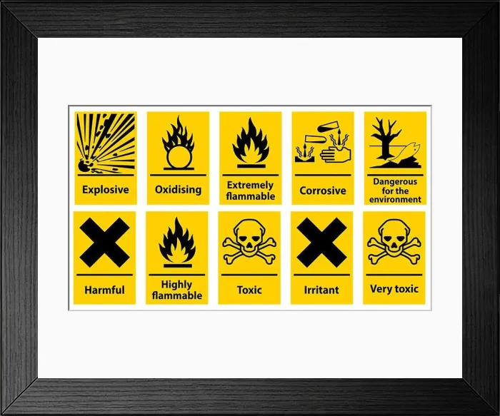 Framed Print : Symbol Hazardous Toxic Warning Sign, Chemical Hazard Sign Framed Print : Symbol Hazardous Toxic Warning Sign, Chemical Hazard Sign