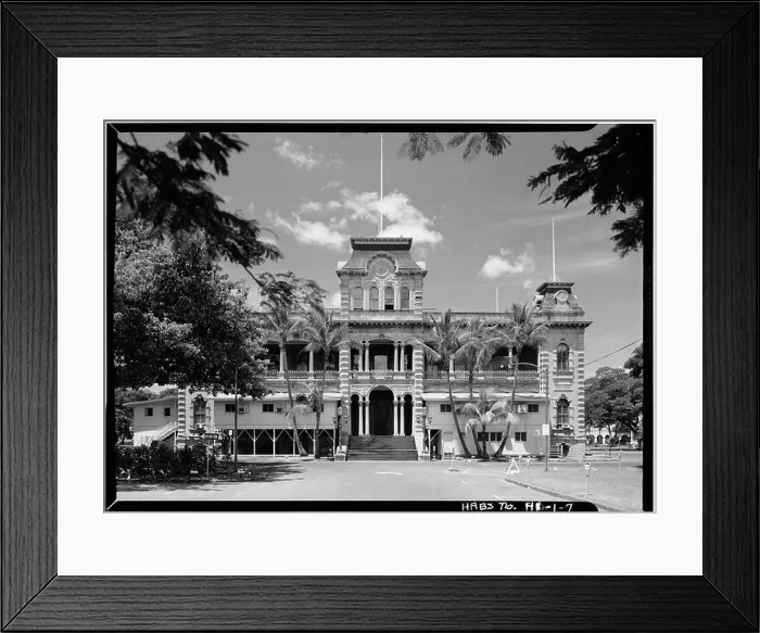 Framed Print : NORTHEAST FACADE - Iolani Palace, King and Richards Streets, Honolulu, Honolulu County, HI Framed Print : NORTHEAST FACADE - Iolani Palace, King and Richards Streets, Honolulu, Honolulu County, HI