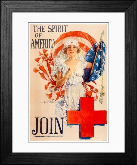 Framed Print : American Nurses, US, WW1, Female recruitment poster Framed Print : American Nurses, US, WW1, Female recruitment poster
