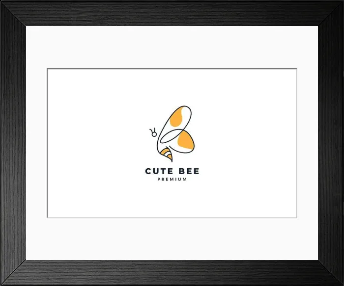 Framed Print : animal insect bee modern lines abstract logo vector icon illustration design Framed Print : animal insect bee modern lines abstract logo vector icon illustration design