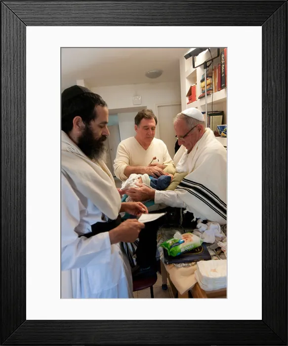 Framed Print : Circumcision - Brith Mila Ceremony The mohel at work Framed Print : Circumcision - Brith Mila Ceremony The mohel at work