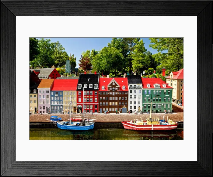 Framed Print : Nyhavn made from lego bricks, Legoland, Denmark Framed Print : Nyhavn made from lego bricks, Legoland, Denmark