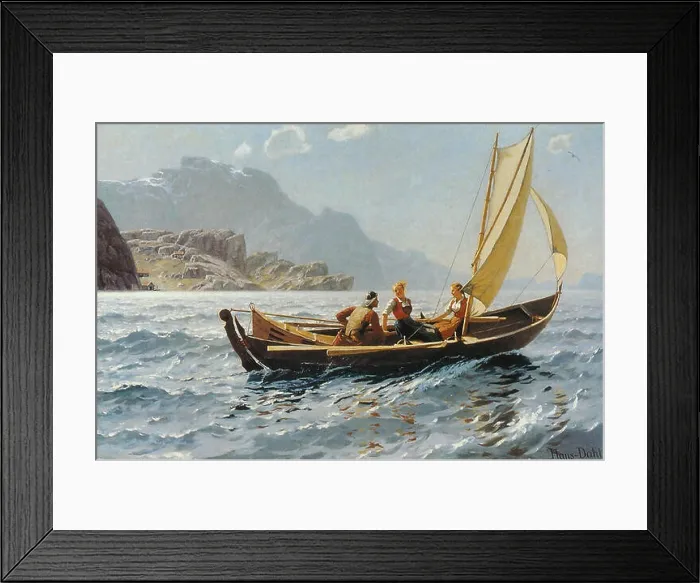 Framed Print : Dahl Hans - a Beautiful Journey off Bergen Norway