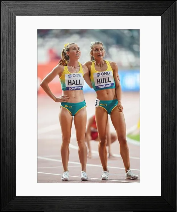Framed Print : Linden Hall and Jessica Hull participating in the 1500 meter at the Doha 2019 World Championships in Athletics Framed Print : Linden Hall and Jessica Hull participating in the 1500 meter at the Doha 2019 World Championships in Athletics