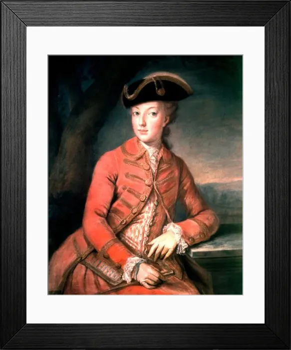 Framed Print : RETRATO DE LA REINA MARIA ANTONIETA VESTIDA DE CAZADORA - SIGLO XVIII - O / L Framed Print : RETRATO DE LA REINA MARIA ANTONIETA VESTIDA DE CAZADORA - SIGLO XVIII - O / L