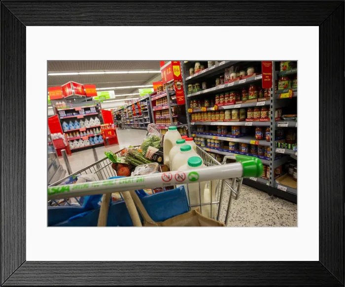 Framed Print : Inside Asda store Kendal