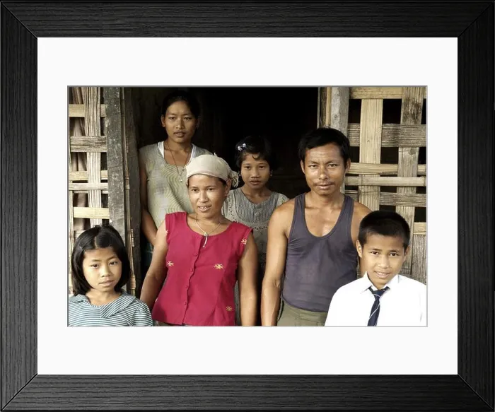 Framed Print : Rural family, Chakma tribal, Arunachal Pradesh, India, Asia Framed Print : Rural family, Chakma tribal, Arunachal Pradesh, India, Asia