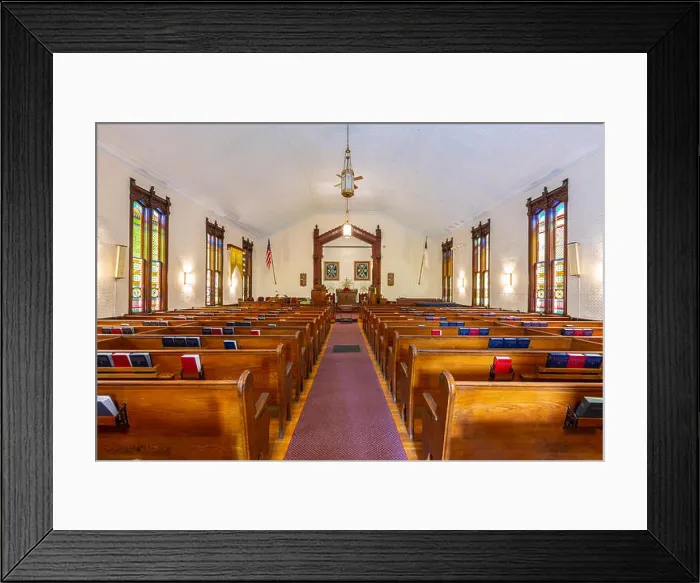 Framed Print : The interior of Trinity United Methodist Church in Oak Bluffs, Massachusetts on Martha's Vineyard Framed Print : The interior of Trinity United Methodist Church in Oak Bluffs, Massachusetts on Martha's Vineyard