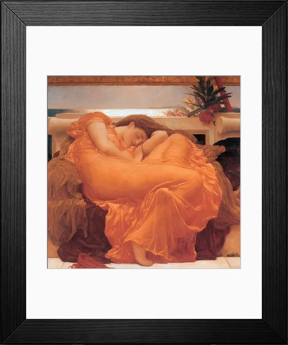 Framed Print : Flaming June by Frederic Leighton Framed Print : Flaming June by Frederic Leighton