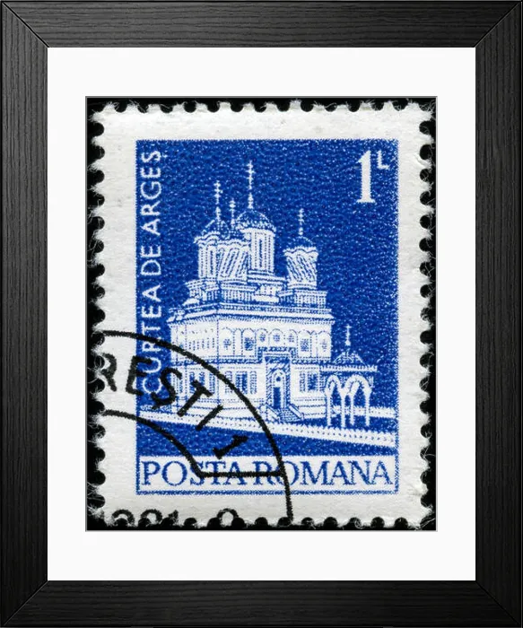 Framed Print : Postage stamp from Romania in the Definitives - Monuments series issued in 1973 Framed Print : Postage stamp from Romania in the Definitives - Monuments series issued in 1973