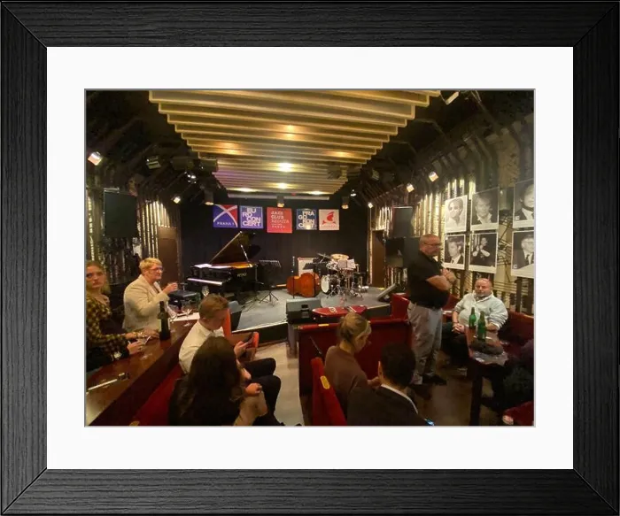 Framed Print : Prague, Reduta jazz club in Prague, famous jazz club visited by President Bill Clinton, interior of the Czech jazz club Framed Print : Prague, Reduta jazz club in Prague, famous jazz club visited by President Bill Clinton, interior of the Czech jazz club