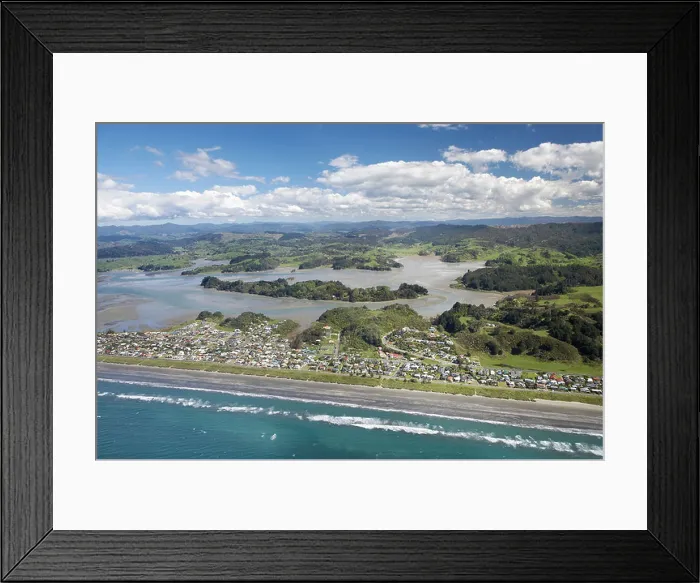 Framed Print : Ohope Beach and Ohiwa Harbour, Bay of Plenty, North Island, New Zealand - aerial