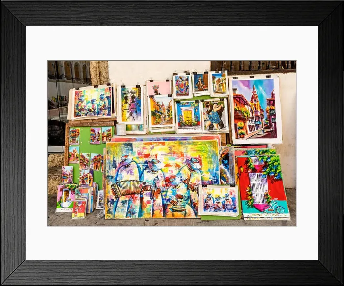 Framed Print : Local Art Shop Cartagena Colombia South America Framed Print : Local Art Shop Cartagena Colombia South America