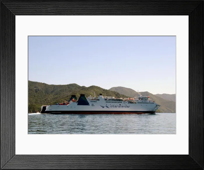Framed Print : The InterIslander leaving Picton to cross the Cook Strait Framed Print : The InterIslander leaving Picton to cross the Cook Strait