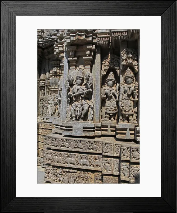 Framed Print : Close up sculpture of Goddess Saraswati at Chennakesava Temple, Hoysala Architecture at Somnathpur, Karnataka, India Framed Print : Close up sculpture of Goddess Saraswati at Chennakesava Temple, Hoysala Architecture at Somnathpur, Karnataka, India