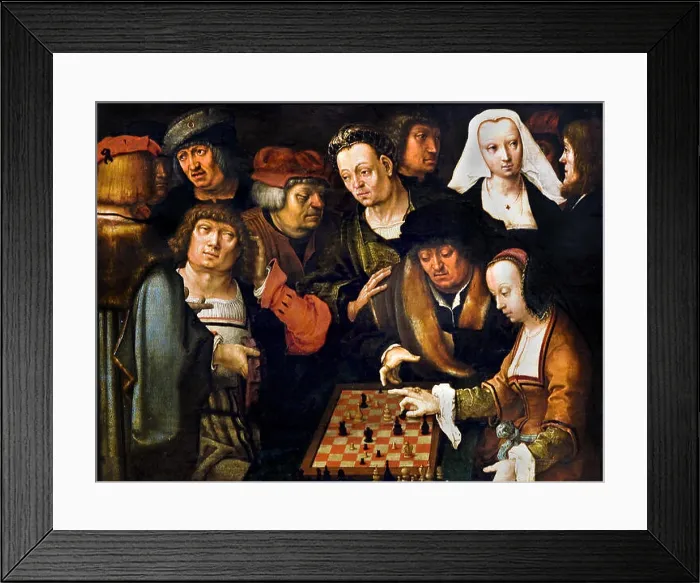 Framed Print : The game of chess 1518 Lucas van Leyden (1494–1533) Leiden Dutch Netherlands Framed Print : The game of chess 1518 Lucas van Leyden (1494–1533) Leiden Dutch Netherlands