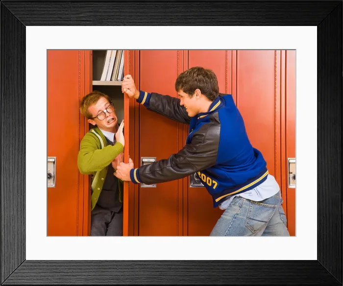 Framed Print : High School Jock and a Nerd