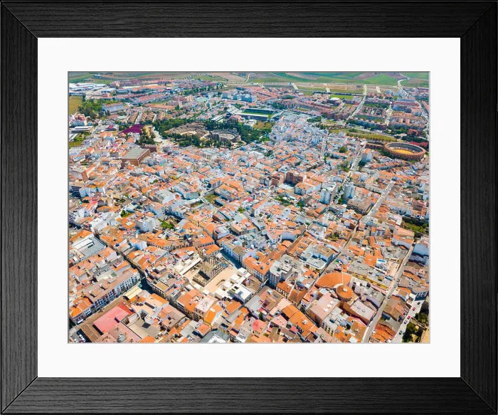Framed Print : Modern urban landscape of Merida city, panoramic view from drone Framed Print : Modern urban landscape of Merida city, panoramic view from drone