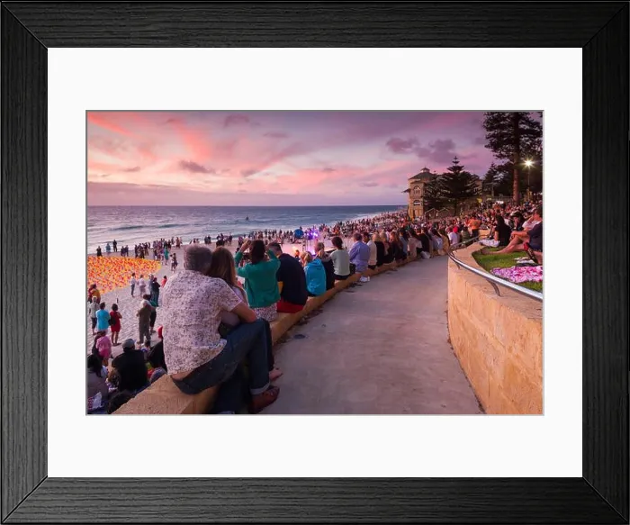 Framed Print : Australia, Western Australia, Cottesloe, Cottesloe Beach concert, evening Framed Print : Australia, Western Australia, Cottesloe, Cottesloe Beach concert, evening