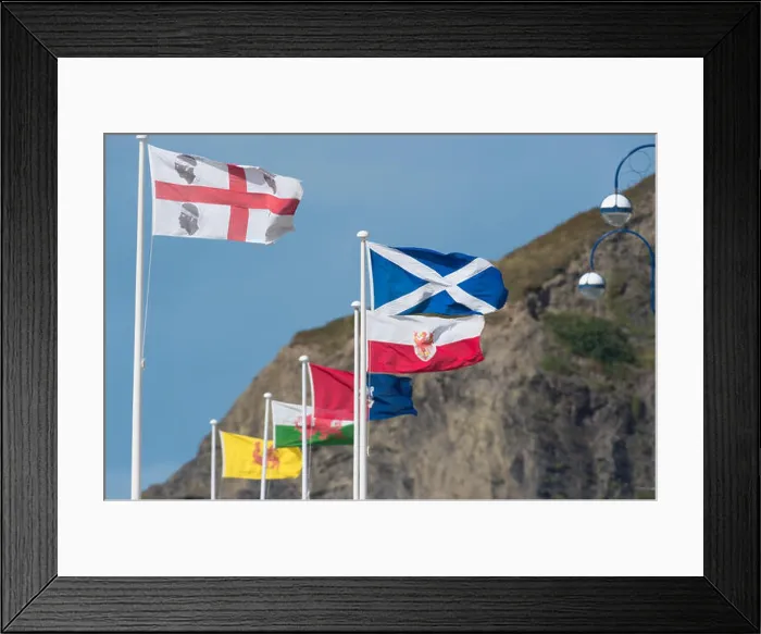 Framed Print : Flags of minority European countries and small nations flying on the promenade at Aberystwyth Wales UK Framed Print : Flags of minority European countries and small nations flying on the promenade at Aberystwyth Wales UK