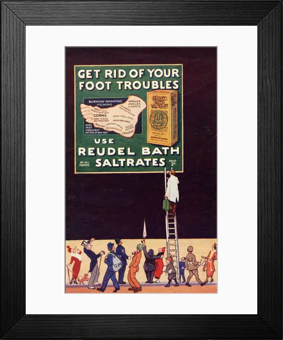 Framed Print : Reudel Bath Saltrates, 1910s Framed Print : Reudel Bath Saltrates, 1910s