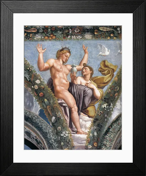 Framed Print : English: Psyche Gives Venus the Vessel between 1517 and 1518 Framed Print : English: Psyche Gives Venus the Vessel between 1517 and 1518