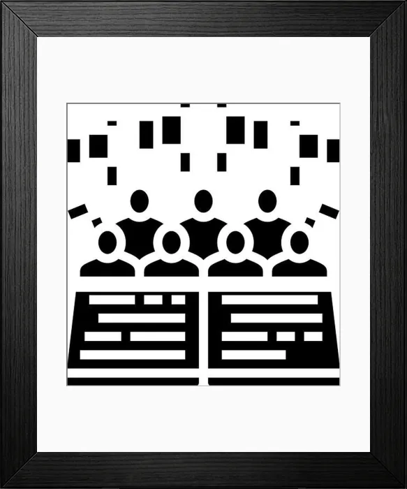 Framed Print : minority rights glyph icon vector illustration Framed Print : minority rights glyph icon vector illustration