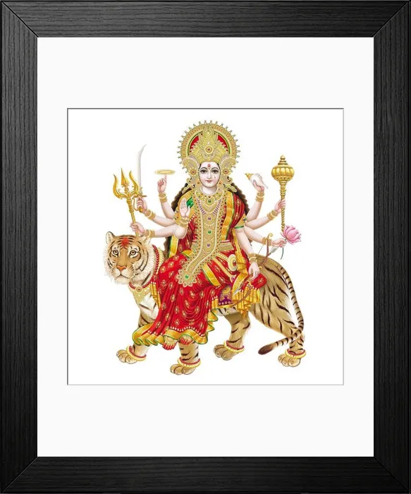 Framed Print : Jai Mata Di, Goddess Durga Stock Photography from a printing house