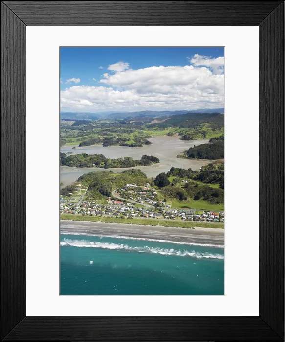 Framed Print : Ohope Beach and Ohiwa Harbour, Bay of Plenty, North Island, New Zealand - aerial