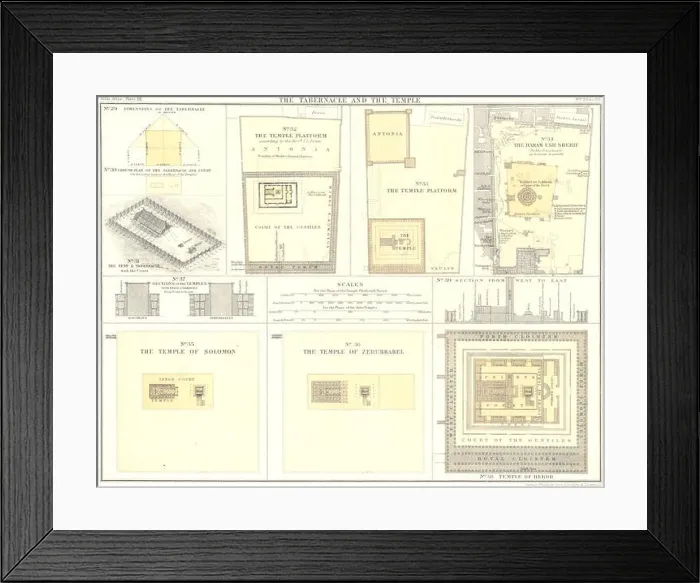 Framed Print : ISRAEL: Tabernacle Tent Temple Esh-Sherif Solomon Zerubbabel Herod, 1900 map Framed Print : ISRAEL: Tabernacle Tent Temple Esh-Sherif Solomon Zerubbabel Herod, 1900 map