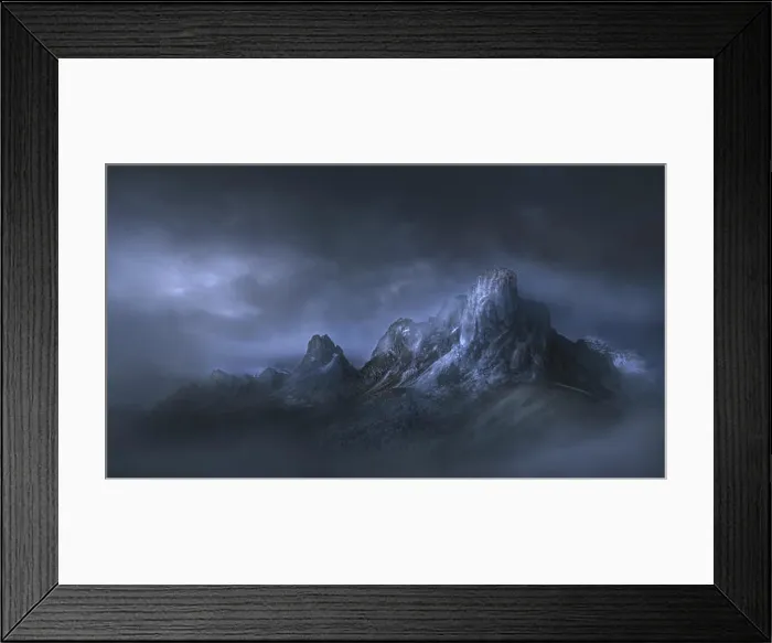 Framed Print : Mystical landscape panorama near Giau pass - Dolomites mountain range in South Tyrlol Alps, Italy Framed Print : Mystical landscape panorama near Giau pass - Dolomites mountain range in South Tyrlol Alps, Italy