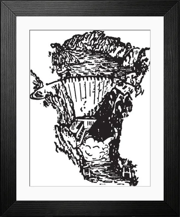 Framed Print : Hoover Dam - Retro Clipart Illustration Framed Print : Hoover Dam - Retro Clipart Illustration